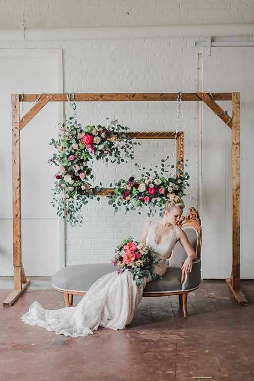 Enchanting peony inspired wedding shoot by Annamarie Akins , Whimsy Event Planning and Amanda Veronee at Highpoint & Moore with space and specialty rentals by Paisley & Jade 