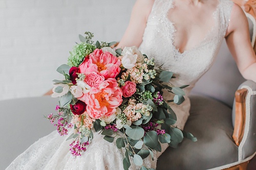 Enchanting peony inspired wedding shoot by Annamarie Akins , Whimsy Event Planning and Amanda Veronee at Highpoint & Moore with space and specialty rentals by Paisley & Jade 