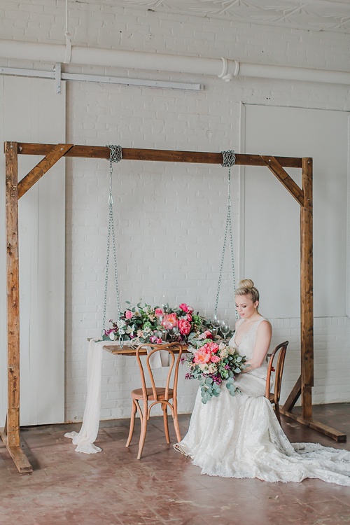 Enchanting peony inspired wedding shoot by Annamarie Akins , Whimsy Event Planning and Amanda Veronee at Highpoint & Moore with space and specialty rentals by Paisley & Jade 