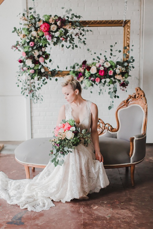 Enchanting peony inspired wedding shoot by Annamarie Akins , Whimsy Event Planning and Amanda Veronee at Highpoint & Moore with space and specialty rentals by Paisley & Jade 