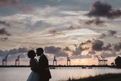 Romantic waterside wedding at Norfolk Botanical Gardens with specialty and vintage rentals by Paisley & Jade 