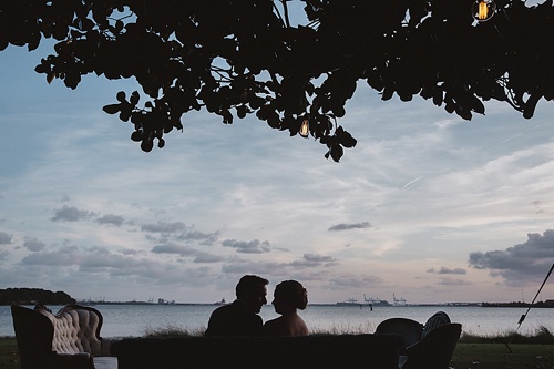 Romantic waterside wedding at Norfolk Botanical Gardens with specialty and vintage rentals by Paisley & Jade 