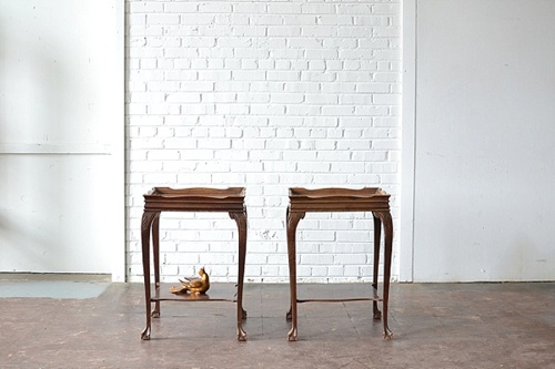 Vintage Decorative End Tables available for rent by Paisley & Jade 