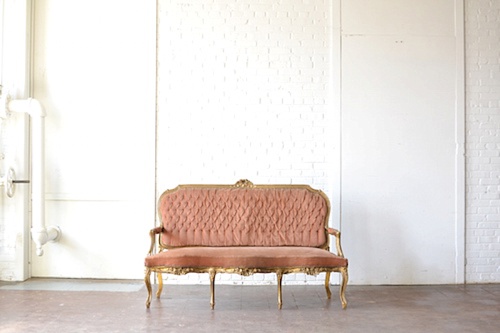 The Eleanor Settee available for rent by Paisley & Jade 