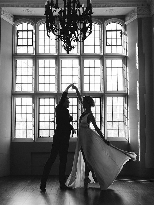 Moody ballet inspired shoot by Josh & Serena at The Branch Museum of Architecture & Design with specialty rentals by Paisley & Jade 