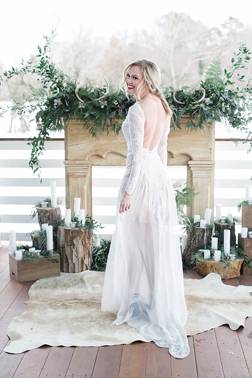 Winter boho chic styled shoot at Upper Shirley Vineyards with specialty rentals by Paisley & Jade 