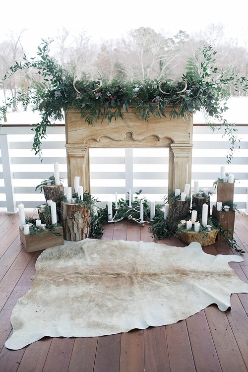 Winter boho chic styled shoot at Upper Shirley Vineyards with specialty rentals by Paisley & Jade 