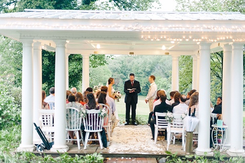 Pretty pink and white outdoor wedding at Prospect Hill Plantation with specialty rentals by Paisley & Jade 