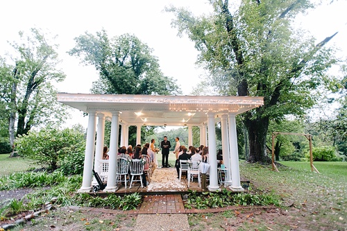 Pretty pink and white outdoor wedding at Prospect Hill Plantation with specialty rentals by Paisley & Jade 