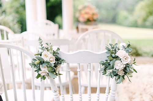 Pretty pink and white outdoor wedding at Prospect Hill Plantation with specialty rentals by Paisley & Jade 