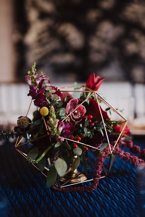 Eclectic and artsy wedding inspiration at The Hofheimer Building in Richmond Va with specialty rentals by Paisley & Jade. Images by Alex C Tenser Photography 