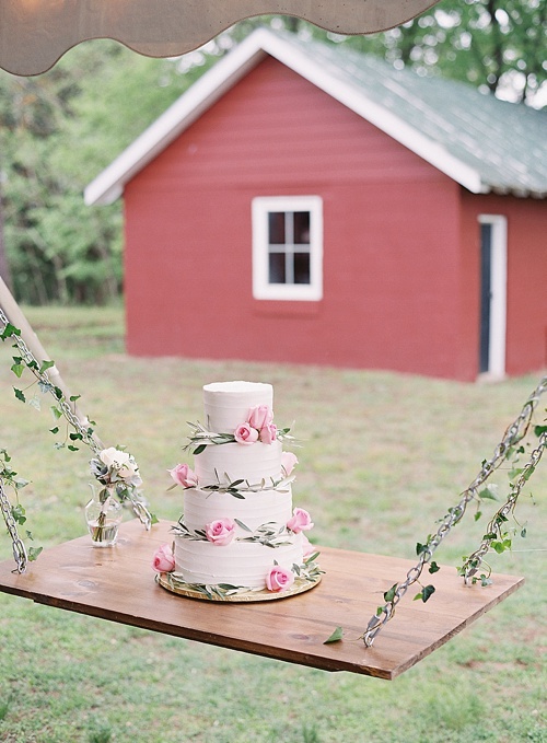 Outdoor summer wedding with vintage and specialty rentals by Paisley & Jade. 