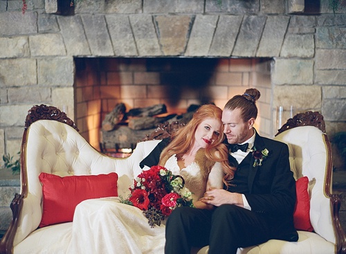 Gorgeous holiday wedding inspiration at Mount Ida Farm with specialty and vintage rentals by Paisley & Jade 