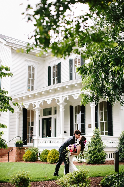 Colorful and chic wedding at the Merrimon Wynne House with specialty and vintage rentals by Paisley & Jade 
