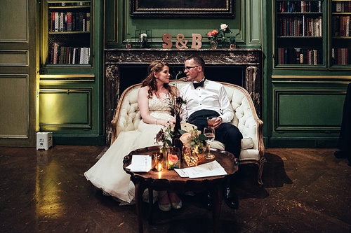 Moody and eclectic wedding at the Meridian House in Washington DC with specialty and vintage rentals by Paisley & Jade 