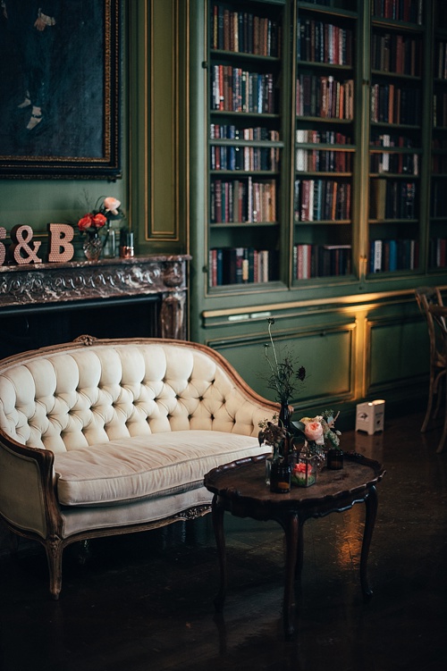 Moody and eclectic wedding at the Meridian House in Washington DC with specialty and vintage rentals by Paisley & Jade