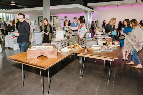 Modern & Industrial Wedding style at the Bon Secours Washington Redskins Training camp for The Wedding Crashers Tour in Richmond, Va with specialty rental items by Paisley & Jade 