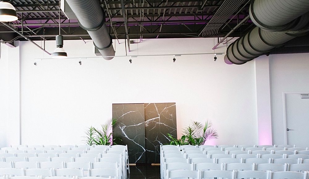 Modern & Industrial Wedding style at the Bon Secours Washington Redskins Training camp for The Wedding Crashers Tour in Richmond, Va with specialty rental items by Paisley & Jade
