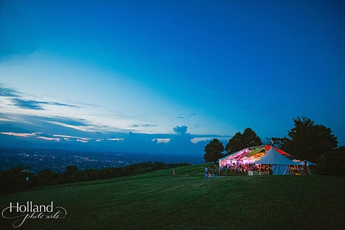 Eclectic and colorful mountaintop wedding in Charlottesville with specialty rentals by Paisley & Jade 