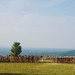 Eclectic and colorful mountaintop wedding in Charlottesville with specialty rentals by Paisley & Jade