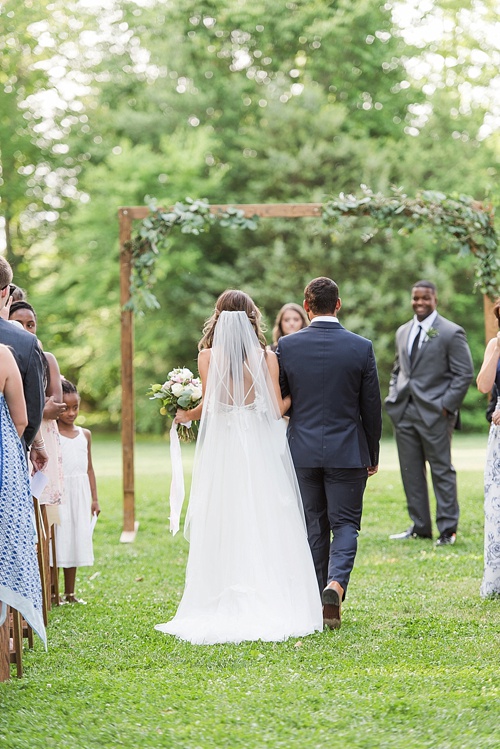 Beautiful pastel outdoor wedding at Seven Springs Farm with specialty and vintage rentals by Paisley & Jade 