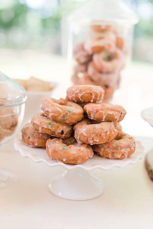 Beautiful pastel outdoor wedding at Seven Springs Farm with specialty and vintage rentals by Paisley & Jade 