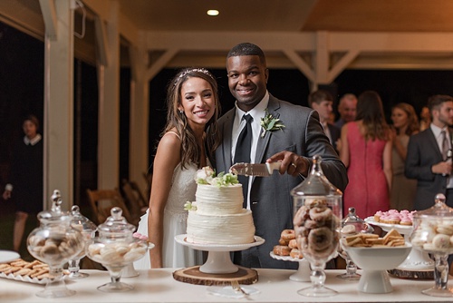 Beautiful pastel outdoor wedding at Seven Springs Farm with specialty and vintage rentals by Paisley & Jade 