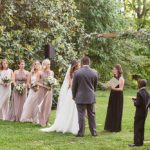 Beautiful pastel outdoor wedding at Seven Springs Farm with specialty and vintage rentals by Paisley & Jade