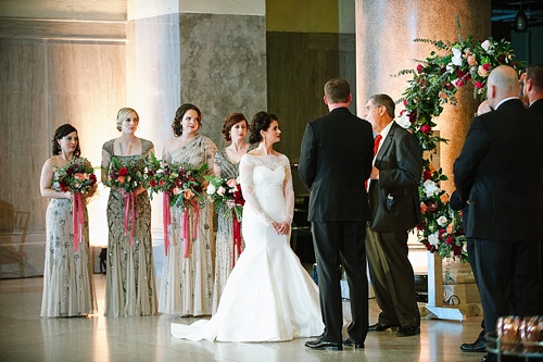 Whimsical and eclectic wedding at the Science Museum of Virginia captured by Jessica Maida Photography with specialty rentals by Paisley & Jade 