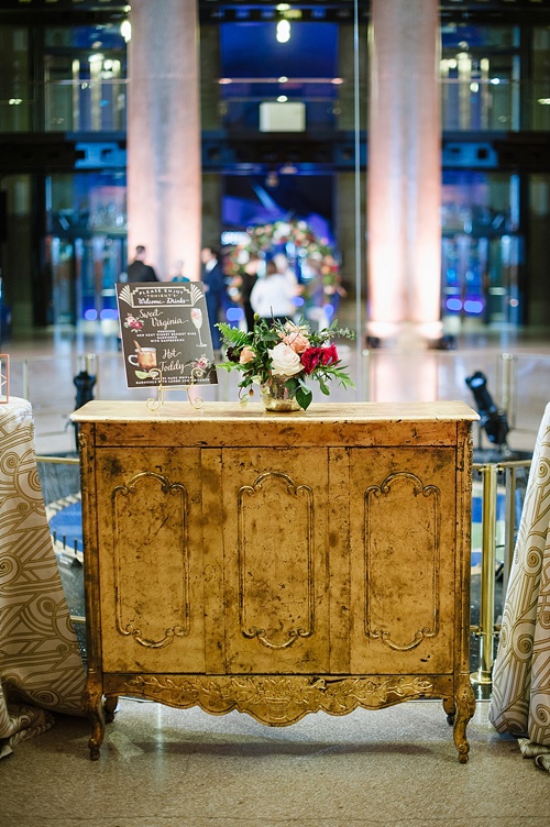 Whimsical and eclectic wedding at the Science Museum of Virginia captured by Jessica Maida Photography with specialty rentals by Paisley & Jade 