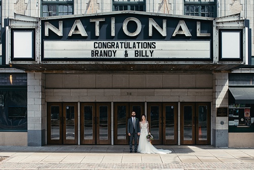 Moody wedding inspiration at The National in RVA with specialty rentals by Paisley & Jade