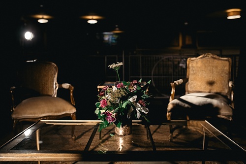 Moody wedding inspiration at The National in RVA with specialty rentals by Paisley & Jade