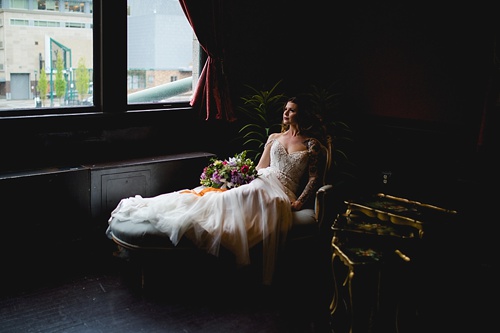 Moody wedding inspiration at The National in RVA with specialty rentals by Paisley & Jade