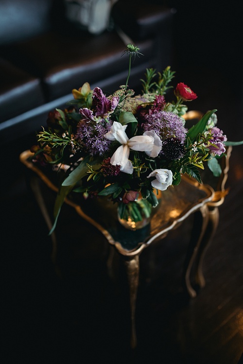 Moody wedding inspiration at The National in RVA with specialty rentals by Paisley & Jade