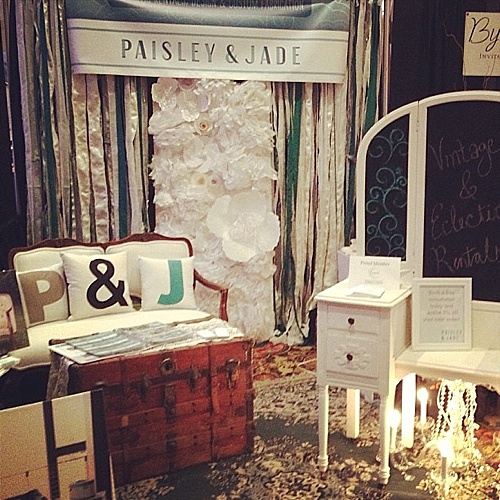 Paisley & Jade participates in bridal shows and showcases their vintage and specialty rental inventory to potential brides and other clients!