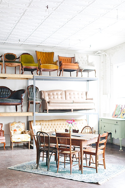 Stephanie Yonce Photography captured these photos of our showroom at our new home at Highpoint & Moore. The display of upholstered furniture is great for when clients come in and they can easily see a variety of rental options! 