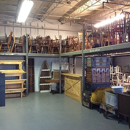 The Warehouse space at Highpoint & Moore was perfect for Paisley & Jade's vintage and specialty rental inventory and much bigger than the storage unit! 