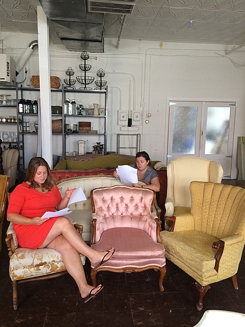 An office meeting (or party) wouldn't be complete without Paisley & Jade co-captains relaxing on some upholstered furniture!