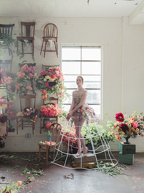 Tulipina dressed up the chair wall at Paisley & Jade during this shoot in the showroom at Paisley & Jade.