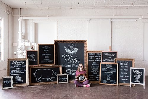 Paisley & Jade offers hand lettering to personalize your event!