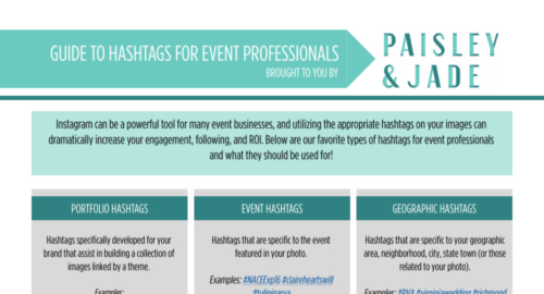 Paisley & Jade coaches other event professionals and shows them how to use hashtags for event professionals!