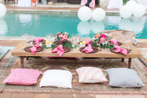 Paisley & Jade brought some of their vintage and speciality rental inventory and came together with Camille Catherine Photography for this poolside party 