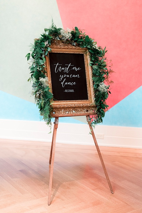 Beautiful custom hand-lettering and calligraphy for events and weddings with rental items and services provided by Paisley & Jade 