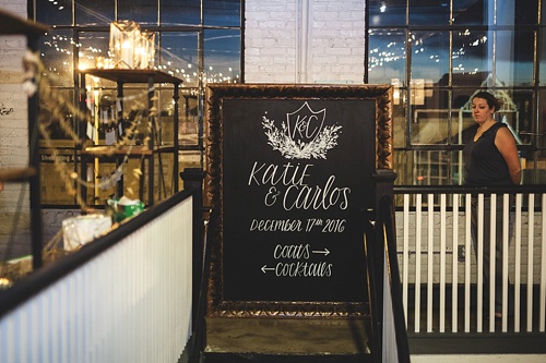 Beautiful custom hand-lettering and calligraphy of guest seating charts and menus for events and weddings with rental items and services provided by Paisley & Jade