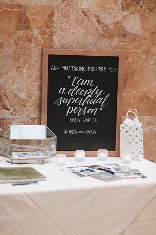 Beautiful custom hand-lettering and calligraphy for events and weddings with rental items and services provided by Paisley & Jade