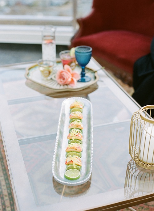 Stylish and Modern Wedding Inspiration Photo Shoot on a Charlottesville Rooftop with Vintage and Eclectic rentals by Paisley & Jade