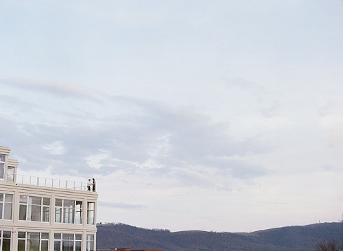 Stylish and Modern Wedding Inspiration Photo Shoot on a Charlottesville Rooftop with Vintage and Eclectic rentals by Paisley & Jade