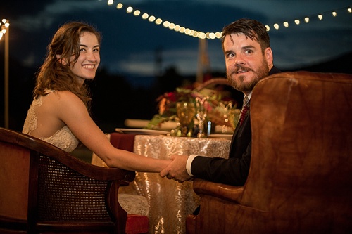 Beautiful boho-chic outdoor wedding at Blue Toad Cidery in Nelson County, Virginia with specialty rentals by Paisley & Jade 