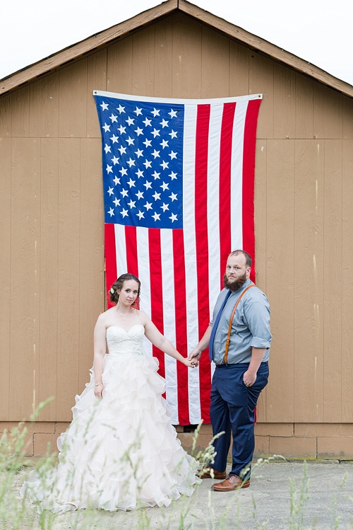 Americana and rustic outdoor wedding with specialty and vintage rentals by Paisley & Jade