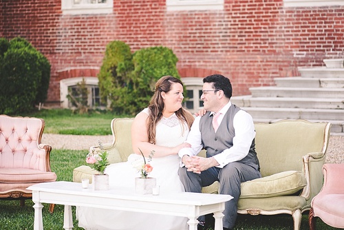 Pretty pastel wedding at Westover Plantation with specialty and vintage rentals by Paisley & Jade